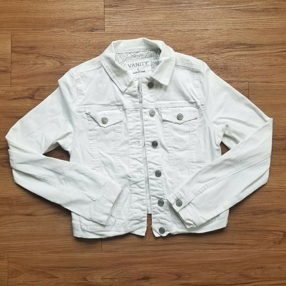 Vanity Jackets & Blazers - Vanity White Jean Jacket